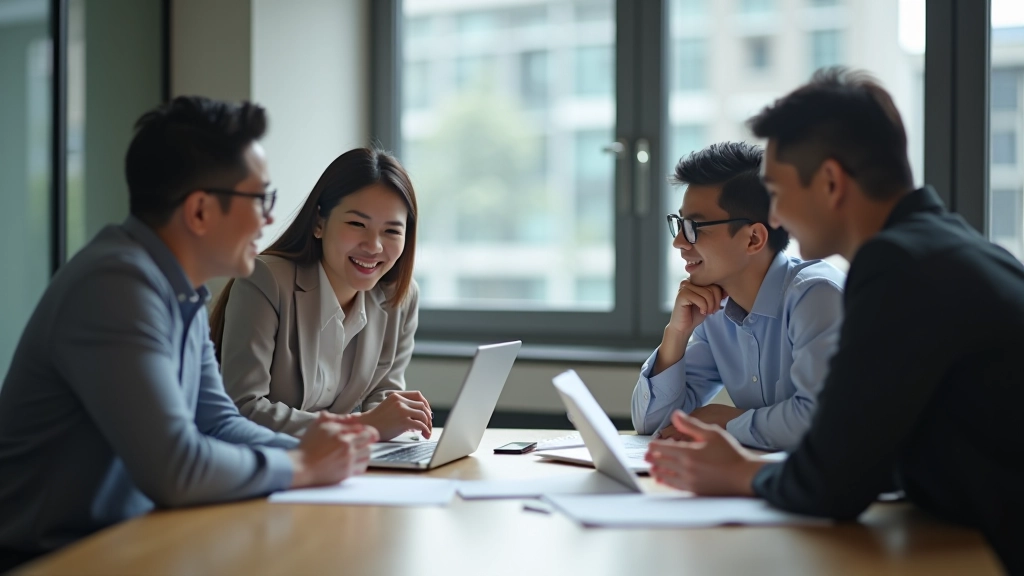 Team meeting with financial planning discussion